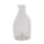Small Clear Vase with Etched Leaf Design - 3 x 3 x 6 inches - Jodhshop