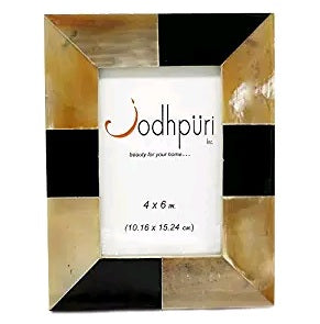 Brown Patch Horn Picture Frame - 4 x 6 inches - Jodhshop