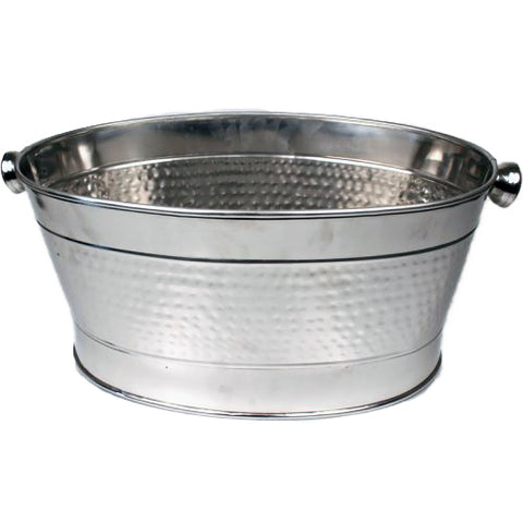 Hammered Stainless Steel Party Tub - 28 x 14 x 10 inches - Jodhpuri Online