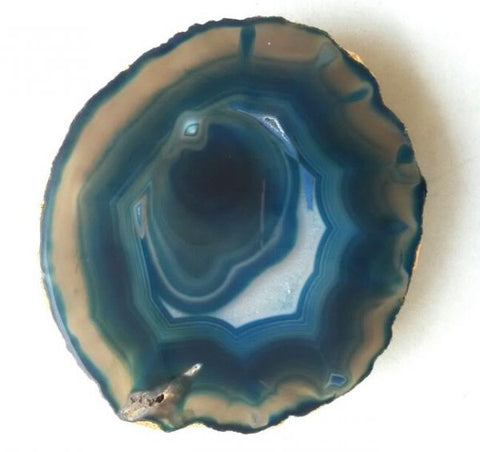 Cobalt Agate Platter with Gold Foil Lining - 6 to 8 inches - Jodhpuri Online