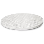 White Marble with Silver Print Design Lazy Susan - 18 inches - Jodhshop