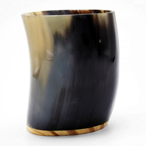 Natural Horn Black/Amber Marble Cup - 12 oz - Jodhpuri Online