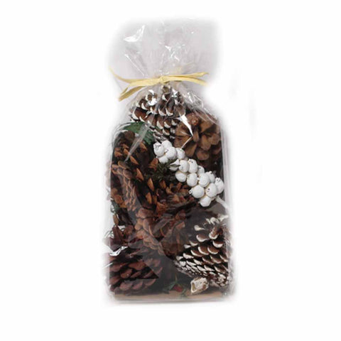 Frosted and Natural Pine Cone Mix - 8 ounces - Jodhshop