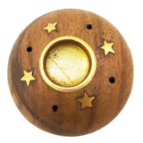 Incense Stick and Cone Holder - Wood with Stars - Jodhshop