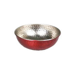 Red Stainless Steel Serving Bowl - 10 inches - Jodhpuri Online