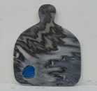 47025: Board Marble Grey and Blue Agate Inlay w Handle