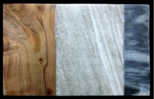 47527-OT: Grey/Brown/Wood SQ Platter