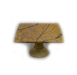 Brown Forest Marble Cake Stand - 10 x 5 x 10 inches - Jodhpuri Online