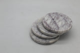 50531: Lady Purple Marble Round Coasters - Set of 4