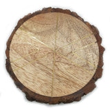 50790: Natural Wood Coasters with Bark Edge - Set of 4 - Jodhshop