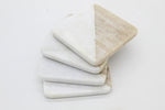 53102: Brown Galaxy and White Marble Square Coasters - Set of 4 - Jodhshop