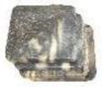 53105: Grey and Black Marble Square Coasters - Set of 4