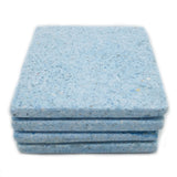 53319: Light Blue Terrazzo Coasters with White Chips - Set of 4 - Jodhshop