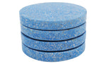 53322: Light Blue Terrazzo Stone with White Chips Round Coaster - Set of 4 - Jodhshop