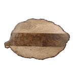 Serving Board Leaf Bark Edge Serving Board - 14.75 x 9 x 0.5 inches - Jodhpuri Online