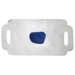 Blue Agate and White Marble with Handles - 15 x 7.5 inches - Jodhshop