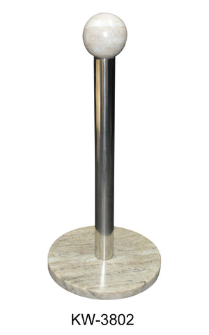 57012: PAPER TOWEL HOLDER BROWN GALAXY MARBLE WITH STAINLESS STEEL DOWEL
