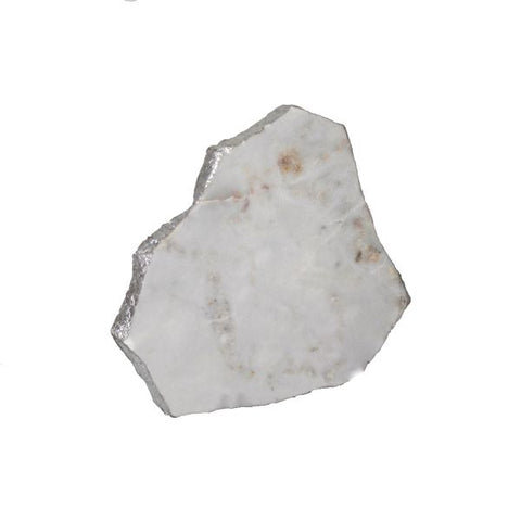 White Marble Platter Irregular Edge with Silver Foil - 6 to 8 inches - Jodhpuri Online