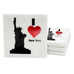 65250: Marble Screen Printed Coasters - I Love New York - Jodhshop