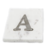 73030: Marble Monogrammed Letter Coasters - A - Jodhshop