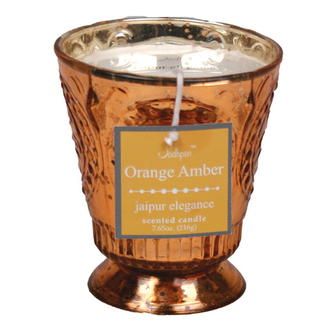 Orange Amber Scented Jaipur Candle - 7.65 ounces - Jodhshop