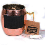 Hammered Stainless Steel Moscow Mule Chalk Mug with Copper Finish - 16 oz - Jodhpuri Online